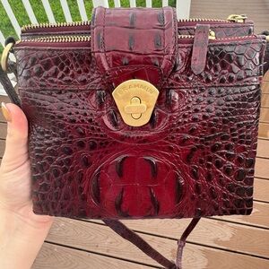 Brahmin Red Croc Crossbody